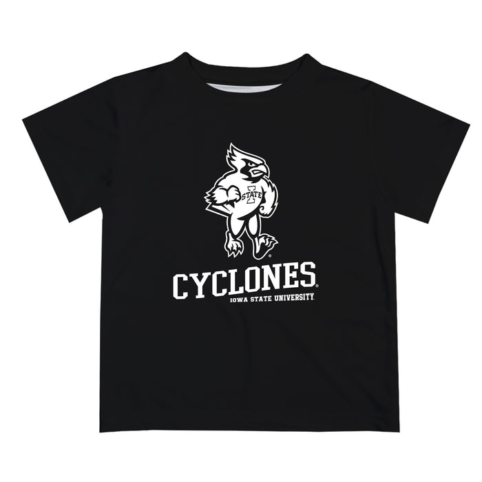 Iowa State Cyclones ISU Vive La Fete State Map Black Short Sleeve Tee Shirt