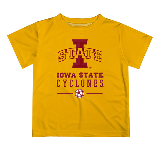 Iowa State Cyclones ISU Vive La Fete Soccer V1 Gold Short Sleeve Tee Shirt
