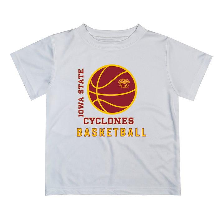 Iowa State Cyclones ISU Vive La Fete Basketball V1 White Short Sleeve Tee Shirt