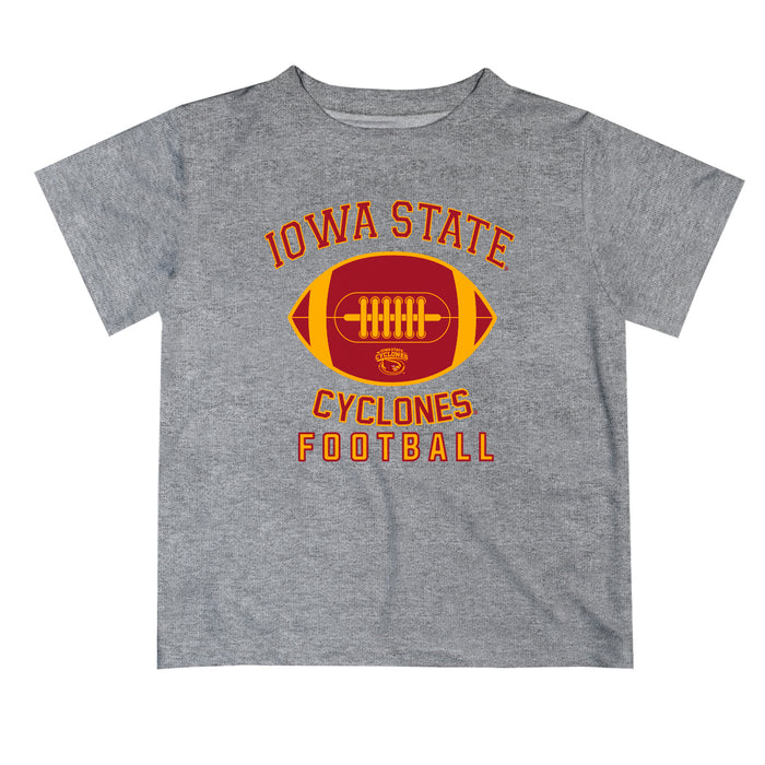 Iowa State Cyclones ISU Vive La Fete Football V2 Heather Gray Short Sleeve Tee Shirt