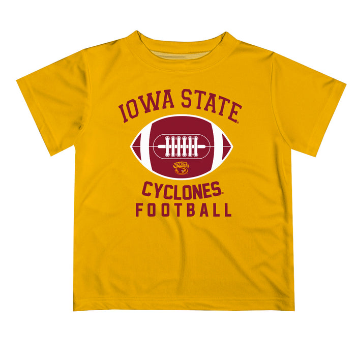 Iowa State Cyclones ISU Vive La Fete Football V2 Gold Short Sleeve Tee Shirt