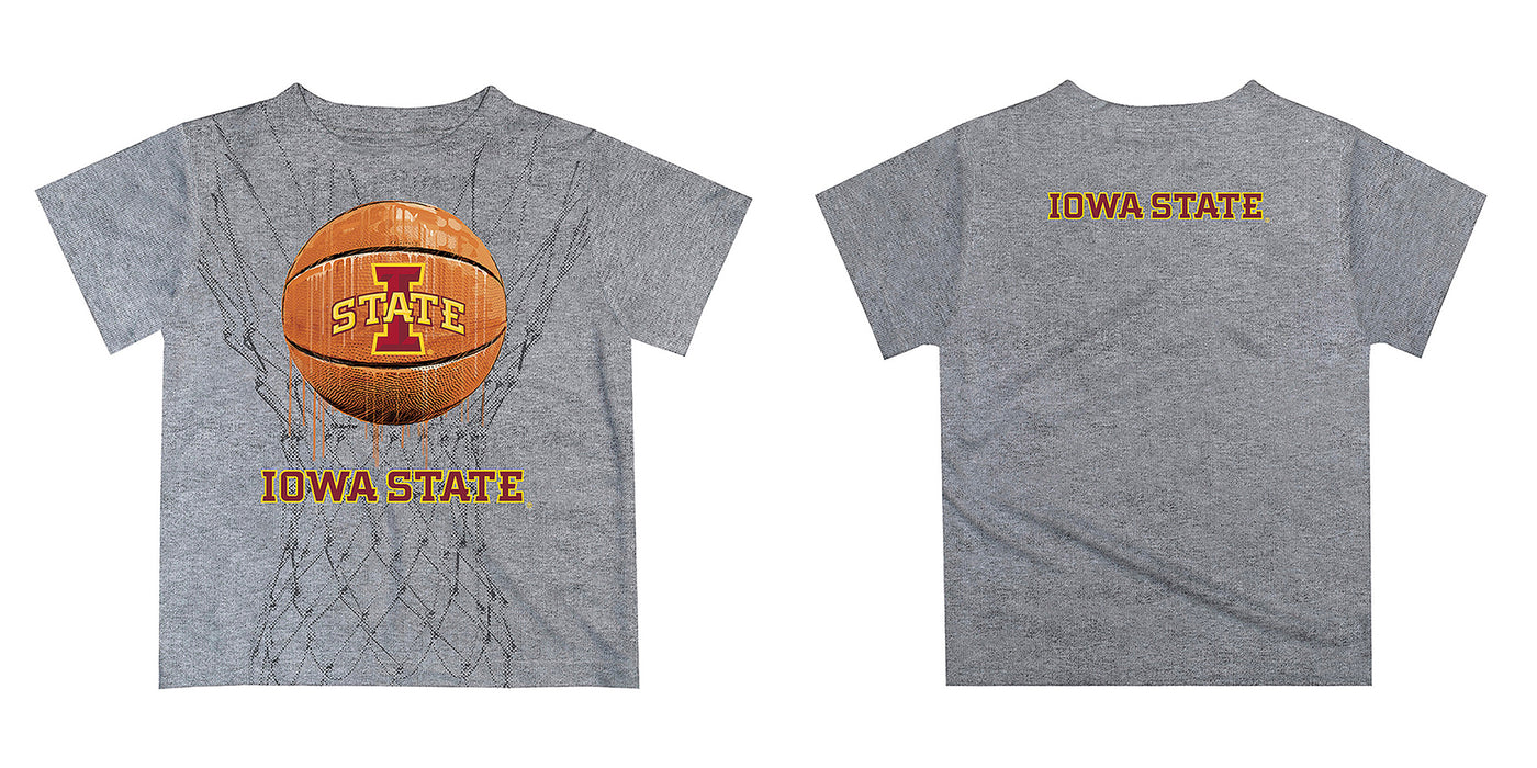 Iowa State Cyclones ISU Original Dripping Basketball Gold T-Shirt by Vive La Fete - Vive La Fête - Online Apparel Store
