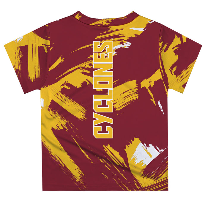 Iowa State Cyclones ISU Vive La Fete Boys Game Day Cradinal Short Sleeve Tee Paint Brush - Vive La Fête - Online Apparel Store