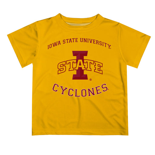 Iowa State Cyclones ISU Vive La Fete Boys Game Day V1 Gold Short Sleeve Tee Shirt