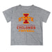 Iowa State Cyclones ISU Vive La Fete Football V1 Heather Gray Short Sleeve Tee Shirt