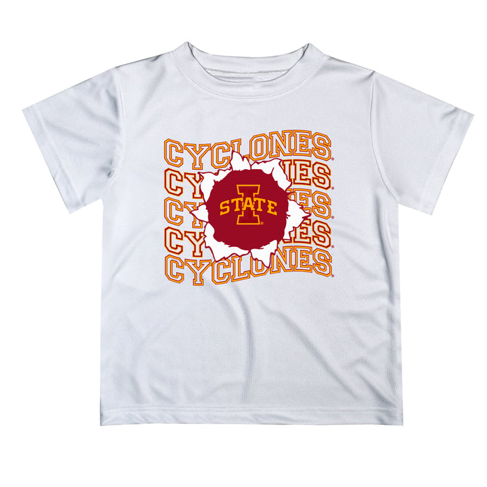 Iowa State Cyclones ISU Vive La Fete White Art V1 Short Sleeve Tee Shirt