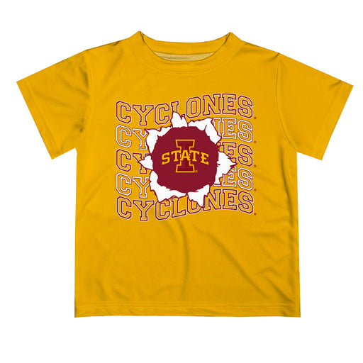 Iowa State Cyclones ISU Vive La Fete Gold Art V1 Short Sleeve Tee Shirt