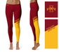 Iowa State Cyclones ISU Vive La Fete Game Day Collegiate Leg Color Block Women Maroon Gold Yoga Leggings - Vive La Fête - Online Apparel Store