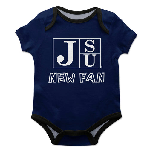 Jackson State University Tigers Vive La Fete Infant Game Day Navy Short Sleeve Onesie New Fan Logo Bodysuit - Vive La Fête - Online Apparel Store