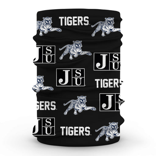Jackson State University Tigers Neck Gaiter Black All Over Logo - Vive La Fête - Online Apparel Store