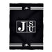 Jackson State University Tigers Vive La Fete Game Day Soft Premium Fleece Black Throw Blanket 40" x 58” Logo and Stripes - Vive La Fête - Online Apparel Store