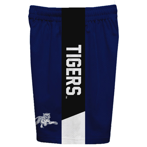 Jackson State Tigers JSU Vive La Fete Game Day Blue Stripes Boys Solid Black Athletic Mesh Short - Vive La Fête - Online Apparel Store
