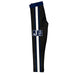 Jackson State University Tigers Vive La Fete Girls Game Day Black with Blue Stripes Leggings Tights