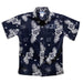 Jackson State University Tigers Navy Hawaiian Short Sleeve Button Down Shirt