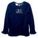 Jackson State University Tigers Embroidered Navy Knit Long Sleeve Girls Blouse