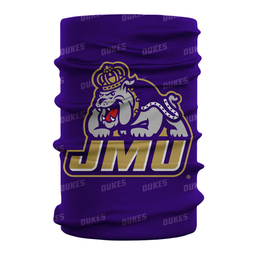 James Madison University Dukes Neck Gaiter Purple All Over Logo - Vive La Fête - Online Apparel Store