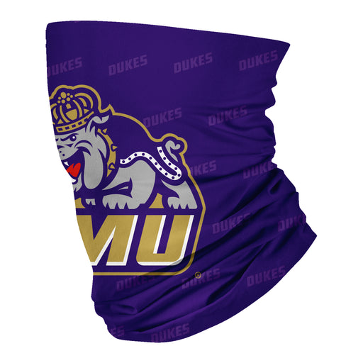 James Madison University Dukes Neck Gaiter Purple All Over Logo - Vive La Fête - Online Apparel Store