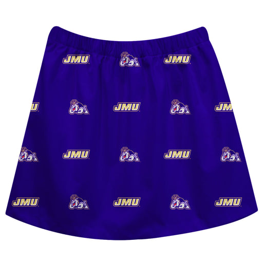 James Madison University Dukes Skirt Purple All Over Logo - Vive La Fête - Online Apparel Store