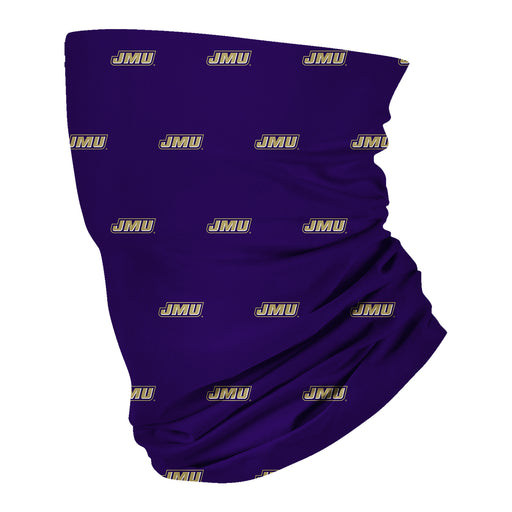 JMU Dukes Vive La Fete All Over Logo Game Day Collegiate Face Cover Soft 4-Way Stretch Two Ply Neck Gaiter - Vive La Fête - Online Apparel Store