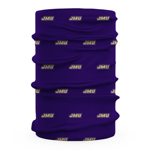 JMU Dukes Vive La Fete All Over Logo Game Day Collegiate Face Cover Soft 4-Way Stretch Two Ply Neck Gaiter - Vive La Fête - Online Apparel Store