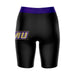 JMU Dukes Vive La Fete Game Day Logo on Thigh and Waistband Black and Purple Women Bike Short 9 Inseam" - Vive La Fête - Online Apparel Store