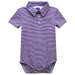 JMU Dukes Embroidered Purple Stripe Knit Polo Onesie