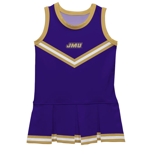 James Madison University Dukes Vive La Fete Game Day Purple Sleeveless Cheerleader Dress