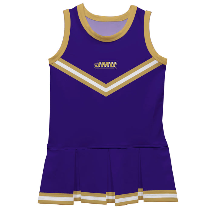 James Madison University Dukes Vive La Fete Game Day Purple Sleeveless Cheerleader Dress