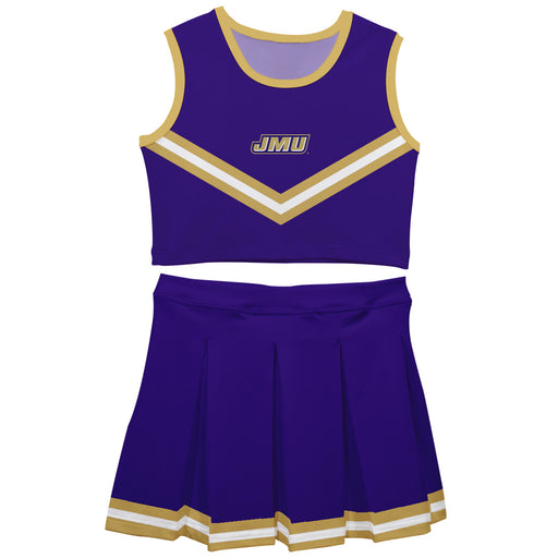 James Madison University Dukes Vive La Fete Game Day Purple Sleeveless Cheerleader Set