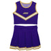 James Madison University Dukes Vive La Fete Game Day Purple Sleeveless Cheerleader Set