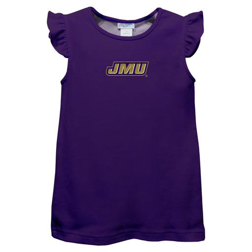 JMU Dukes Embroidered Purple Knit Angel Sleeve