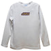 JMU Dukes Embroidered White Long Sleeve Boys Tee Shirt