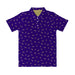 James Madison University Dukes Vive La Fete Repeat Logo Purple Short Sleeve Polo Shirt