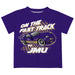 James Madison University Dukes Vive La Fete Fast Track Boys Game Day Purple Short Sleeve Tee