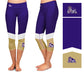 JMU Dukes Vive La Fete Game Day Collegiate Ankle Color Block Women Purple Gold Capri Leggings - Vive La Fête - Online Apparel Store