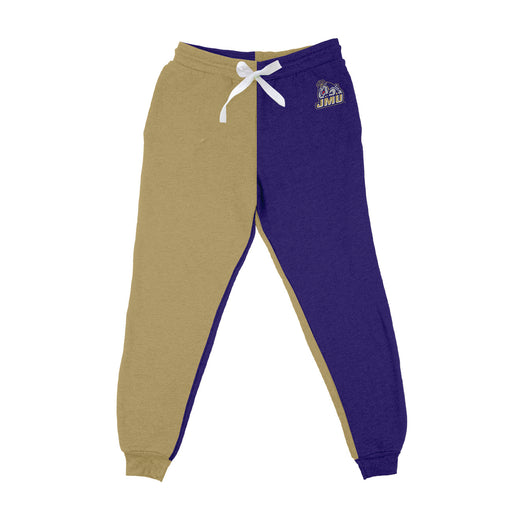 James Madison University Dukes Vive La Fete Color Block Womens Purple Gold Fleece Jogger