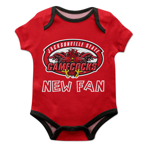 Jacksonville State Gamecocks Vive La Fete Infant Game Day Red Short Sleeve Onesie New Fan Logo Bodysuit - Vive La Fête - Online Apparel Store