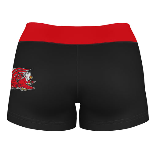 JSU Gamecocks Vive La Fete Game Day Logo on Thigh and Waistband Black & Red Women Yoga Booty Workout Shorts 3.75 Inseam" - Vive La Fête - Online Apparel Store