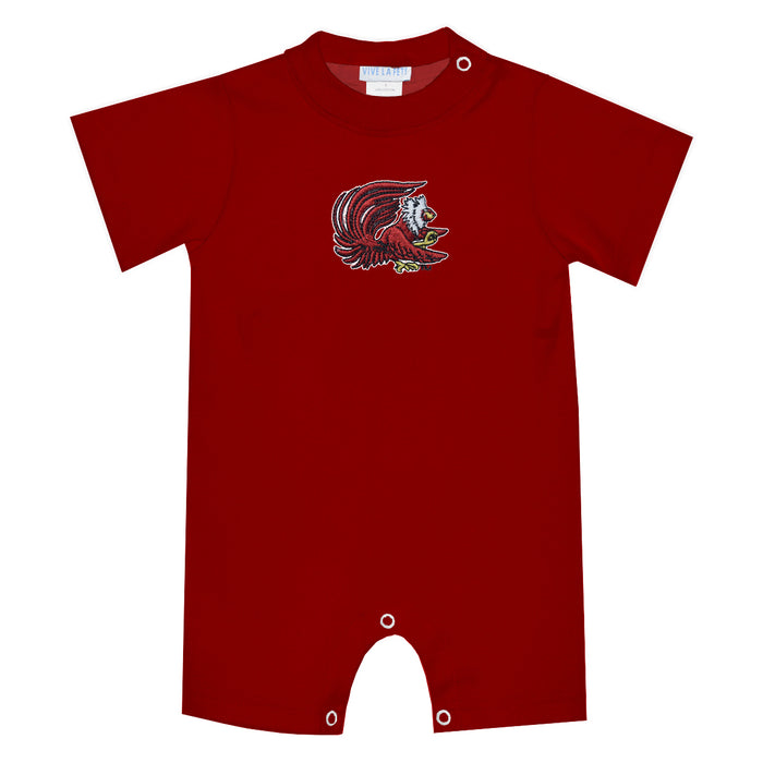 Jacksonville State Gamecocks Embroidered Red Knit Short Sleeve Boys Romper