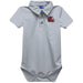 Jacksonville State Gamecocks Embroidered Gray Solid Knit Polo Onesie