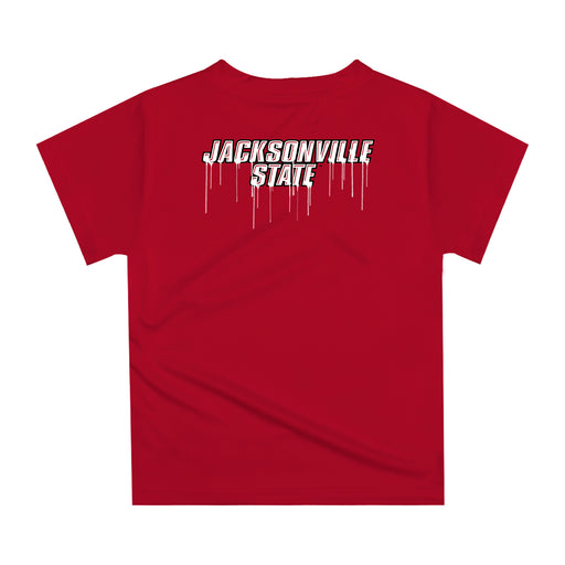 Jacksonville State Gamecocks Original Dripping Baseball Hat Red T-Shirt by Vive La Fete - Vive La Fête - Online Apparel Store
