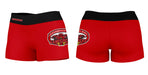 JSU Gamecocks Vive La Fete Logo on Thigh & Waistband Red Black Women Yoga Booty Workout Shorts 3.75 Inseam - Vive La Fête - Online Apparel Store