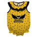 Kennesaw State University KSU Owls Swirls Gold Sleeveless Ruffle Onesie Logo Bodysuit