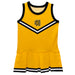 Kennesaw State University KSU Owls Vive La Fete Game Day Gold Sleeveless Cheerleader Dress