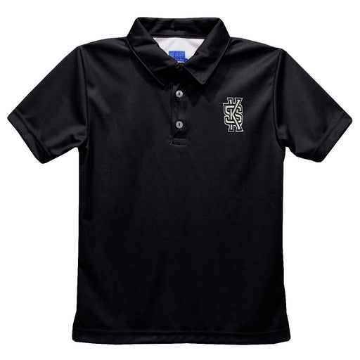Kennesaw State University Embroidered Black Short Sleeve Polo Box Shirt
