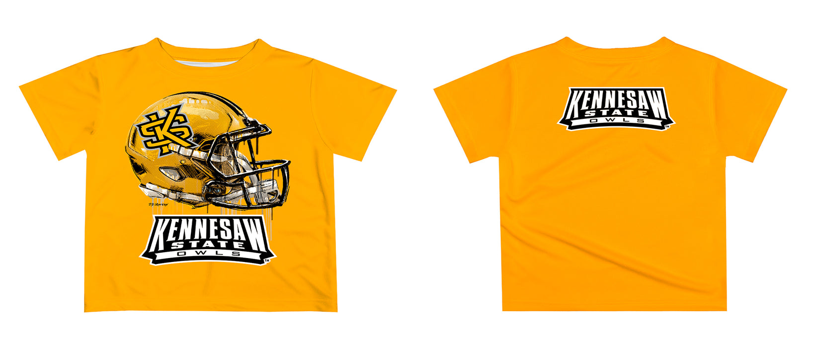Kennesaw State University KSU Owls Original Dripping Football Helmet T-Shirt by Vive La Fete - Vive La Fête - Online Apparel Store
