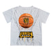 Kennesaw State Owls Original Dripping Basketball White T-Shirt by Vive La Fete