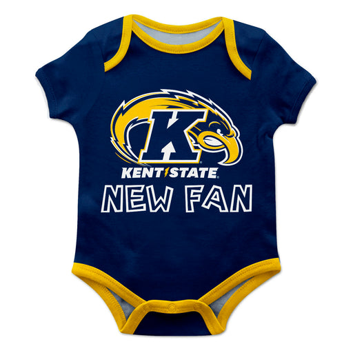 Kent State Golden Flashes Vive La Fete Infant Game Day Blue Short Sleeve Onesie New Fan Logo and Mascot Bodysuit - Vive La Fête - Online Apparel Store