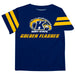 Kent State Golden Flashes Vive La Fete Boys Game Day Blue Short Sleeve Tee with Stripes on Sleeves - Vive La Fête - Online Apparel Store