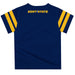 Kent State Golden Flashes Vive La Fete Boys Game Day Blue Short Sleeve Tee with Stripes on Sleeves - Vive La Fête - Online Apparel Store